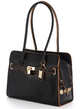 Cece Kent Nantucket Carrier – Black Pebble Leather